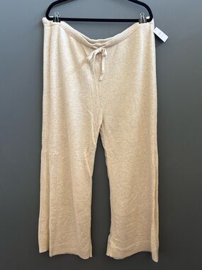 Auden Knit Drawstring Lounge Pants - Beige